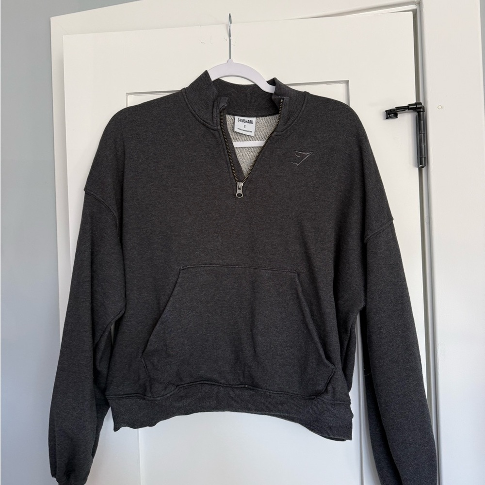 Gymshark Dark Charcoal Half-Zip Sweater